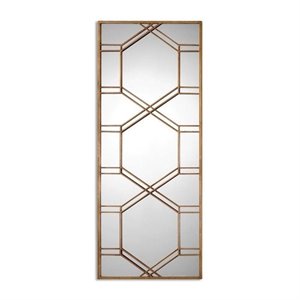 Allora Leaner Mirror in Gold Leaf