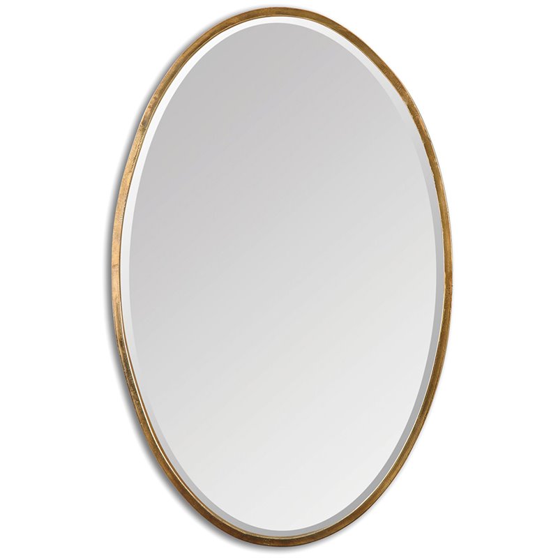 Allora Antique Oval Mirror in Gold