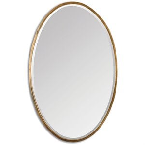 allora antique oval mirror in gold