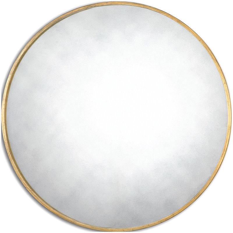 Allora Round Mirror in Gold