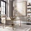 Allora Golden Raindrops Modern Abstract Art in Gold Leaf