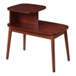 Allora Mid-Century MDF/Birch Veneer/Rubber Wood End Table in Mahogany