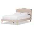 Allora Full Platform Bed in Beige