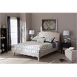 Allora Full Platform Bed in Beige