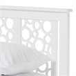 Allora Mid Century Rubberwood Queen Size Platform Bed in White
