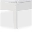Allora Mid Century Rubberwood Queen Size Platform Bed in White