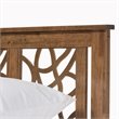 Allora Mid-Century Rubberwood Queen-Size Platform Bed in Walnut Brown