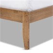 Allora Mid-Century Rubberwood Queen-Size Platform Bed in Walnut Brown
