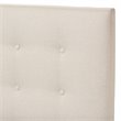 Allora Tufted Queen Panel Platform Bed in Light Beige