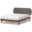 Allora Tufted King Platform Bed in Gray