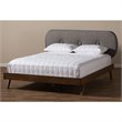 Allora Tufted King Platform Bed in Gray