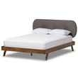 Allora Tufted King Platform Bed in Gray