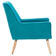Allora Polyester Fabric Upholstered Button-Tufted Back Accent Chair in Blue