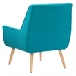 Allora Polyester Fabric Upholstered Button-Tufted Back Accent Chair in Blue