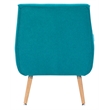 Allora Polyester Fabric Upholstered Button-Tufted Back Accent Chair in Blue