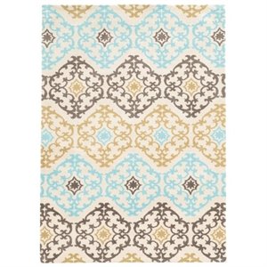 Allora 8' x 10' Hand-Tufted Geometric Design Polyester Rug in Gray and Yellow