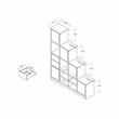 Allora Contemporary Wood 9-Cube Bookcase in White