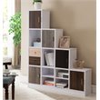 Allora Contemporary Wood 9-Cube Bookcase in White