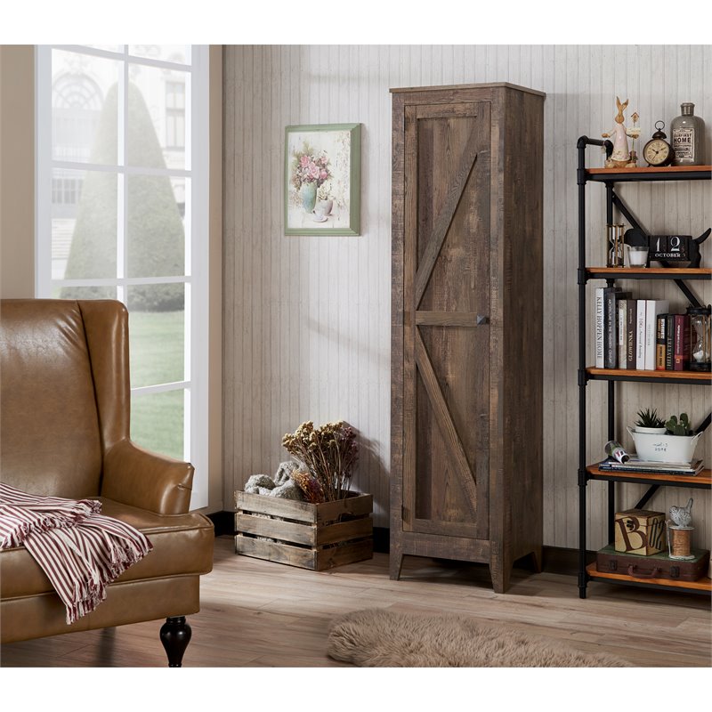 Allora Mid-Century Wood Storage Cabinet in Reclaimed Oak