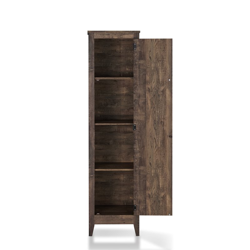 Allora Mid-Century Wood Storage Cabinet in Reclaimed Oak