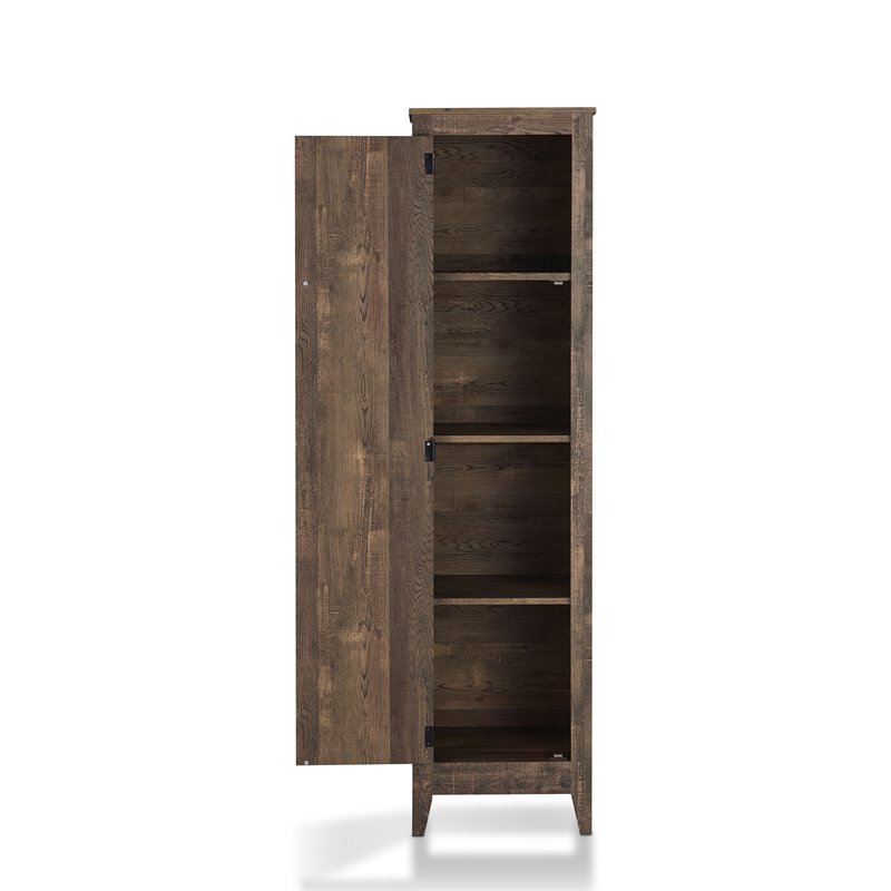 Allora Mid-Century Wood Storage Cabinet in Reclaimed Oak