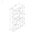 Allora 10-Shelf Contemporary MDF/Wood Veneer Bookcase in White