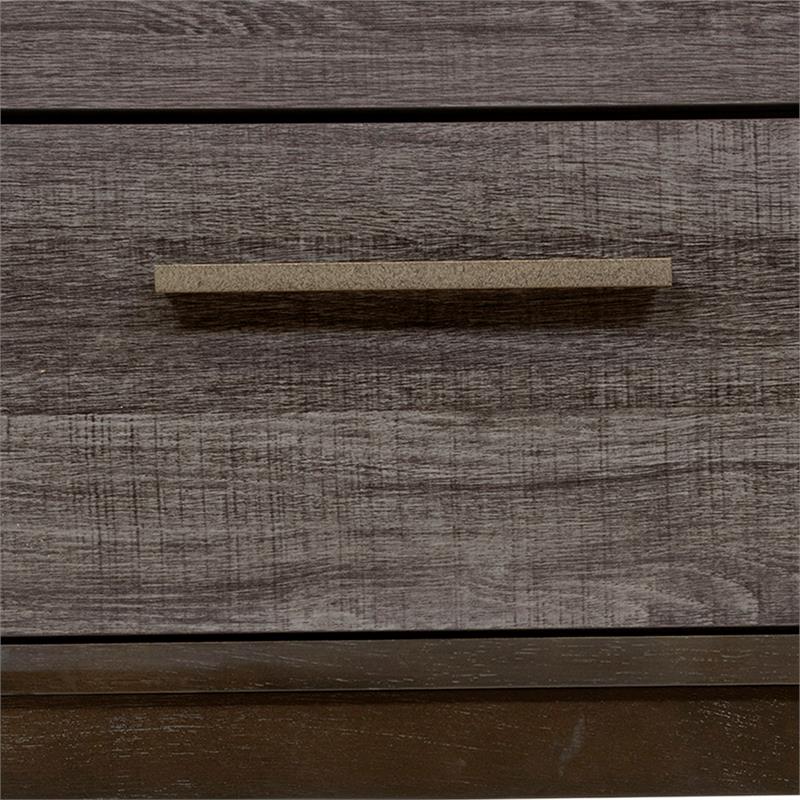 Allora 2 Drawers Contemporary Wood Nightstand in Antique Gray