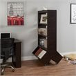 Allora 3-Shelf Wood Bookcase with Casters in Deep Espresso