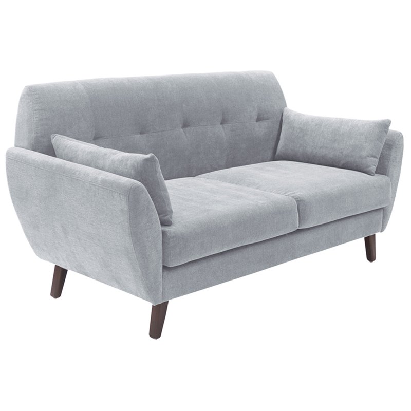 Allora Fabric Loveseat in Light Gray Cymax Business