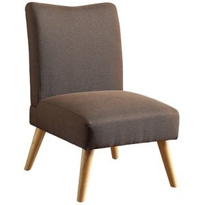 Allora Mid-Century Wood Accent Chair in Brown