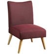 Allora Solid Wood and Fabric Upholstered Accent Chair in Purple