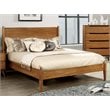 Allora Mid-Century Solid Wood/Wood Veneer/MDF Full Platform Bed in Oak