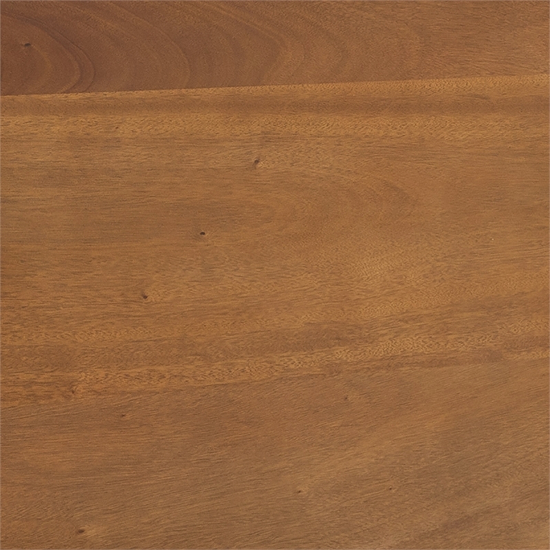 Allora Mid-Century Solid Wood/Wood Veneer/MDF Twin Platform Bed in Oak