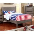 Allora Mid-Century Solid Wood/Wood Veneer/MDF Twin Platform Bed in Gray