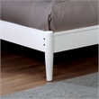 Allora Mid-Century Solid Wood/Wood Veneer/MDF Full Platform Bed in White