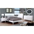 Allora Mid-Century Solid Wood/Wood Veneer/MDF Full Platform Bed in White