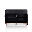 Allora 2-Drawer Wood Buffet Server in Black and Rose Gold