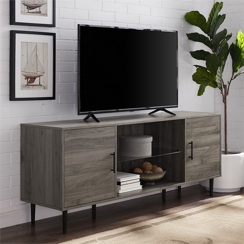 Allora Mid-Century Wood TV Stand for TVs up to 60