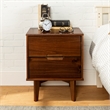 Allora Mid Century Modern Wood Nightstand in Walnut