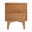 Allora Mid Century Modern Wood 2 Drawer Nightstand in Caramel