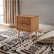 Allora Mid Century Modern Wood 2 Drawer Nightstand in Caramel