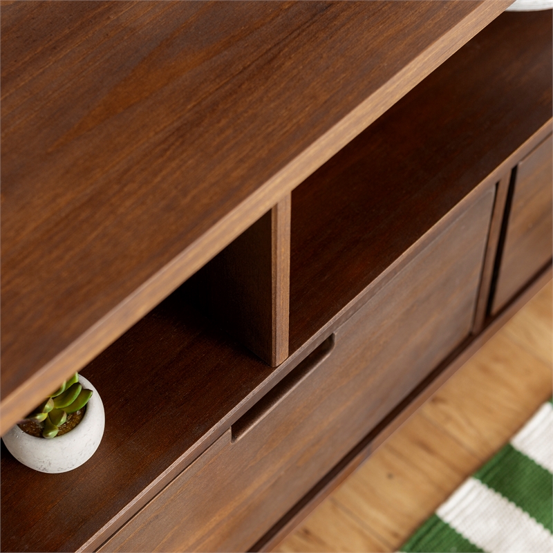 Allora Mid-Century 3-Drawer Wood TV Stand for TVs up to 58