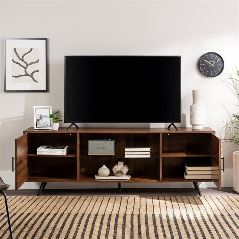 Allora Mid-Century Wood TV Stand for TVs up to 70