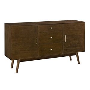 Allora Mid-Century Wood TV Console for TVs up to 60&quot in Walnut