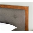 Allora Mid-Century Wood/Polyester King Platform Bed in Medium Brown