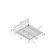 Allora Mid-Century Wood/Polyester King Platform Bed in Medium Brown