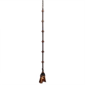 Allora Wrought Iron and Glass Mini Pendant in Oil Rubbed Bronze