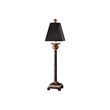 Allora 1-Light Resin Buffet Lamp in Matte Black and Washed Gray Glaze