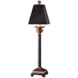 Allora 1-Light Resin Buffet Lamp in Matte Black and Washed Gray Glaze