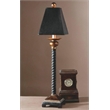 Allora 1-Light Resin Buffet Lamp in Matte Black and Washed Gray Glaze